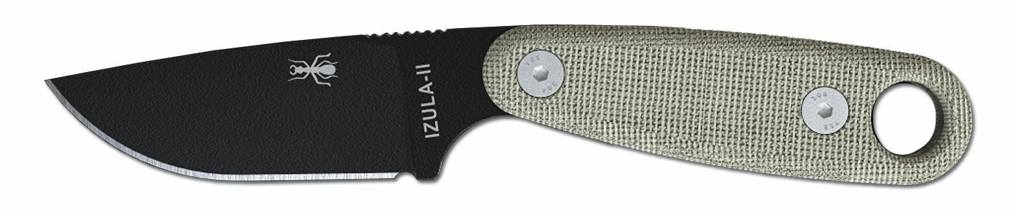 E-shop ESEE IZULA-II-B Black nôž na krk 7,3cm, Micarta, puzdro