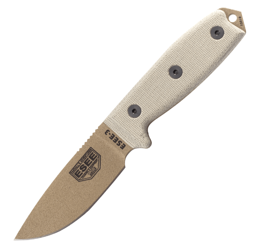 E-shop ESEE ESEE-3P-MB-DEDark Earth Blade outdoorový nôž 8,8cm , Micarta, puzdro