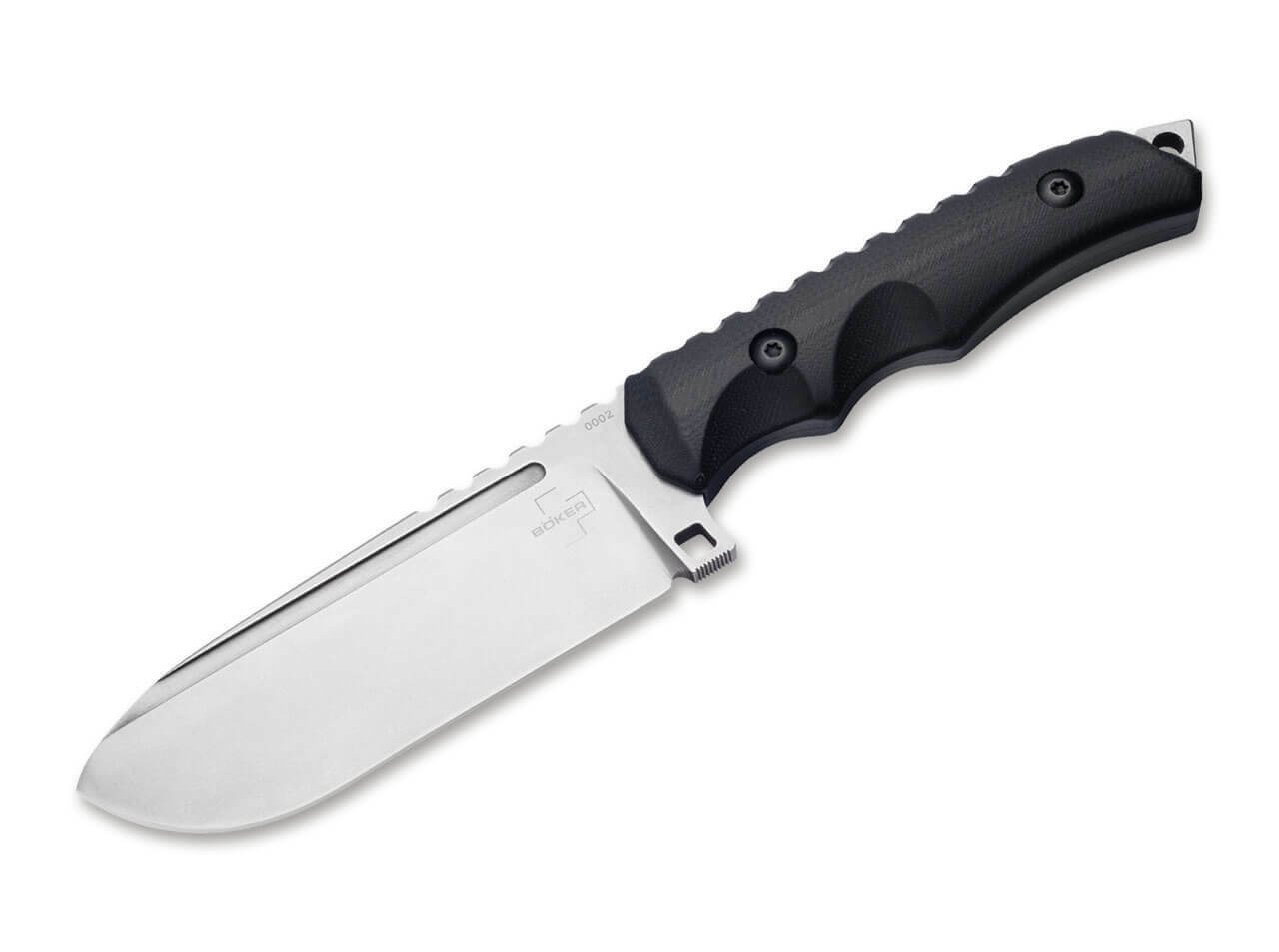 E-shop Böker Plus 02BO053 Hermod 2.0 vonkajší nôž 10,6cm, čierna, G10, puzdro Kydex