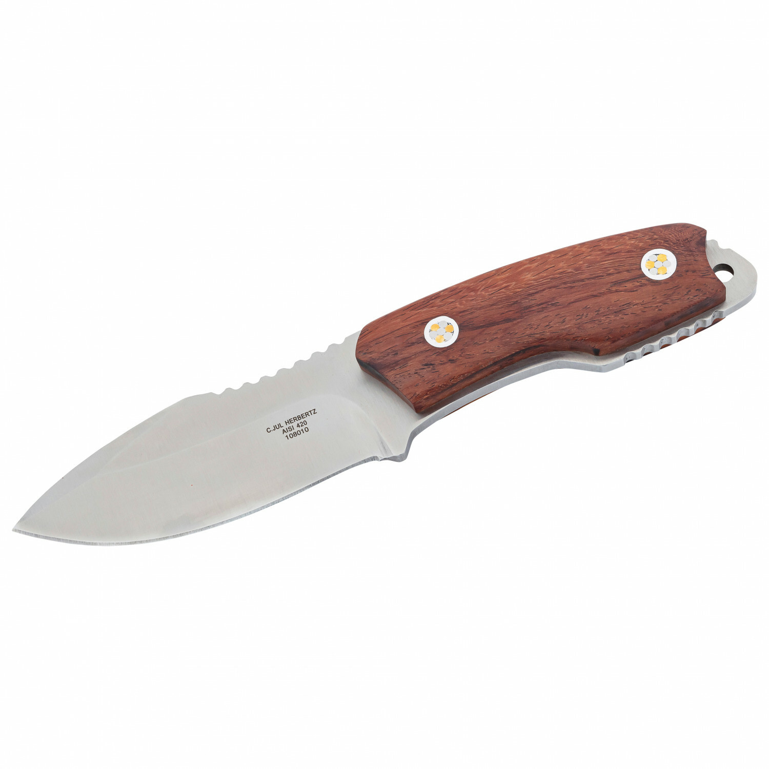 Herbertz 108010 Fahrtenme Cocobolo lovecký nôž 9,3cm, hnedá, drevo Cocobolo
