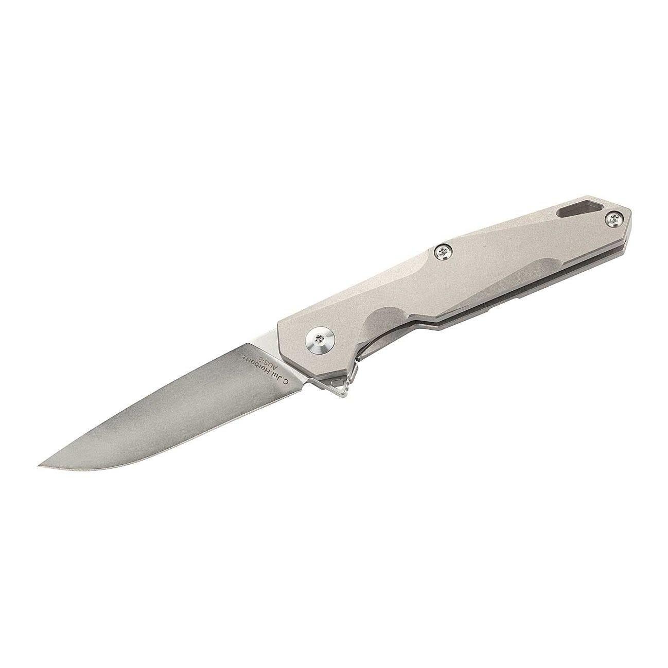 E-shop Herbertz 533110 jednoručný vreckový nôž 7,5cm, titán