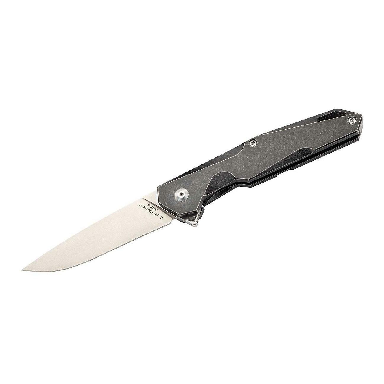 E-shop Herbertz 533312 jednoručný vreckový nôž 8,8cm, titán