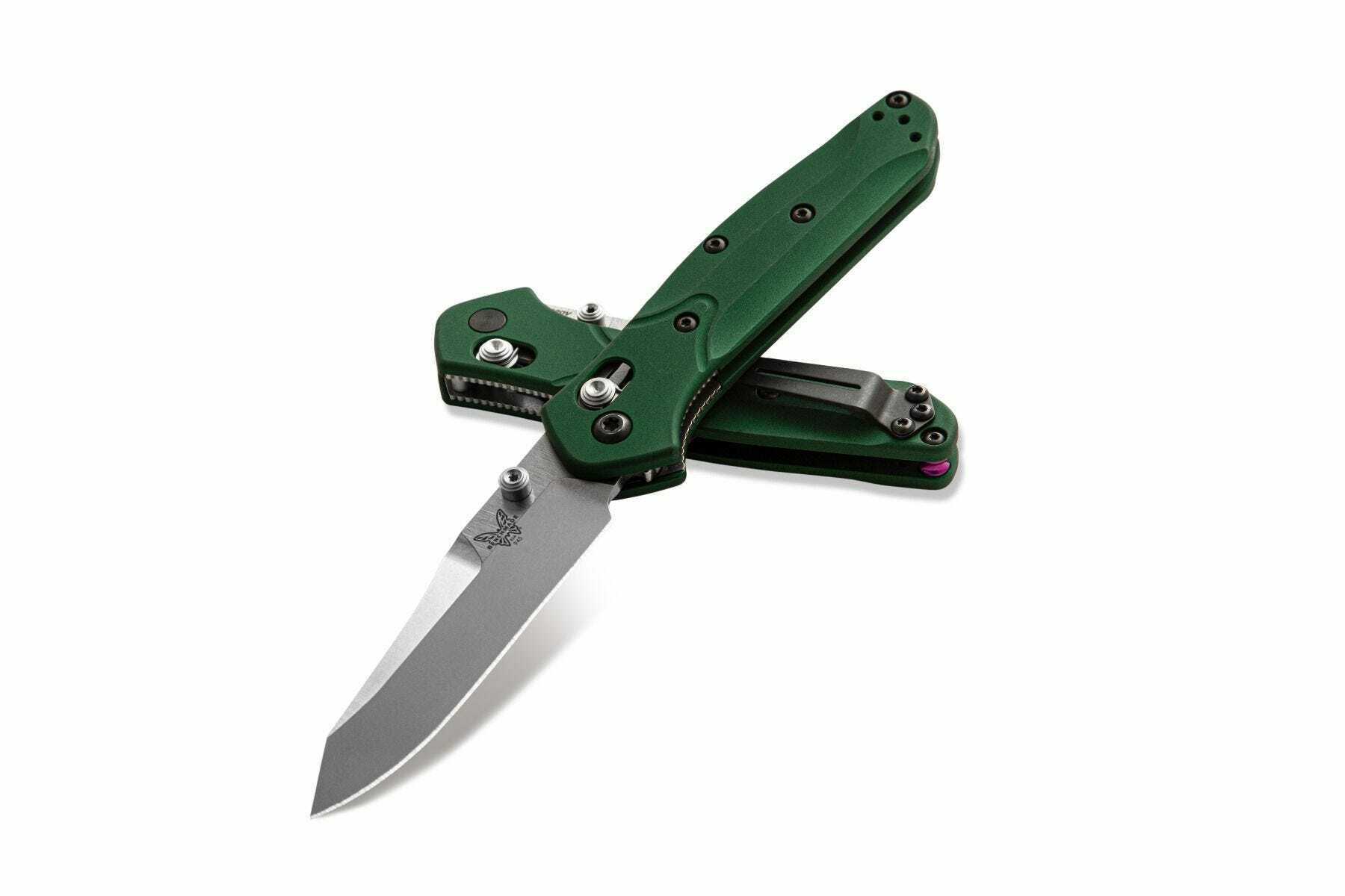 E-shop Benchmade 945 MINI OSBORNE vreckový nôž 7,4 cm, Satin, zelená, hliník