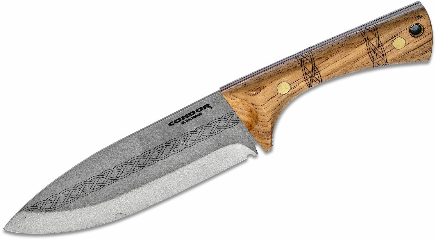 E-shop Condor CTK3941-6.1HC PICTUS KNIFE vonkajší nôž 15,5 cm, orechovec, kožené puzdro