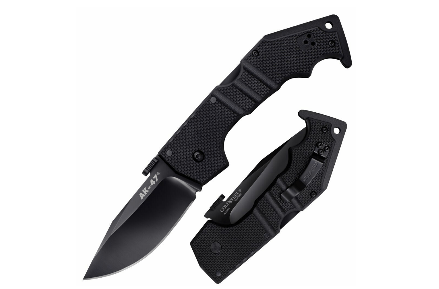 E-shop Cold Steel 58M AK-47 vreckový nôž 8,9 cm, DLC, čierna, G10