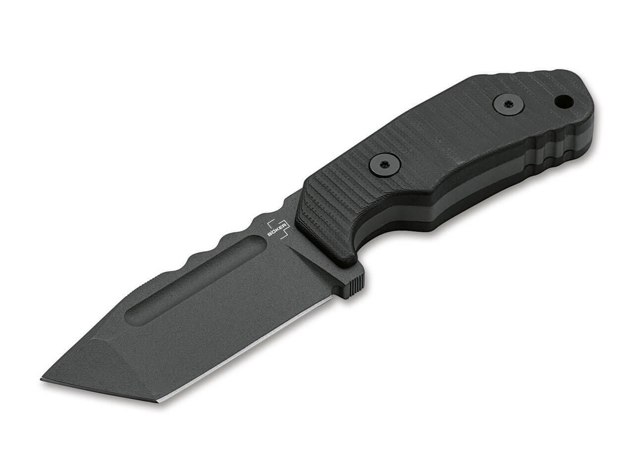 E-shop Böker Plus 02BO034 Little Dvalin Tanto Black pevný nôž 8 cm, čierna, G10, titán, puzdro Kydex
