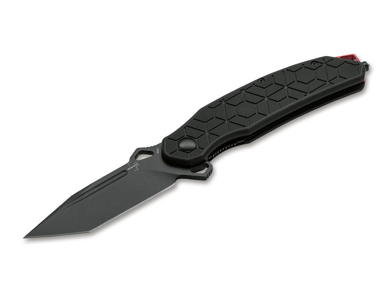 E-shop Böker Plus 01BO151 Yokai taktický nôž 9,5 cm, čierna farba, G10, rozbíjač skla, nylonové puzdro