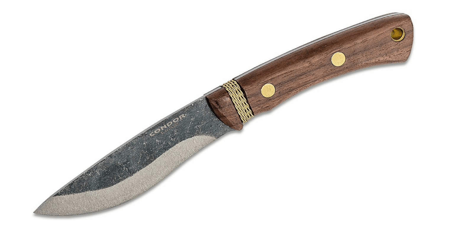 E-shop Condor CTK2806-4.25 HURON vonkajší kempingový nôž 10,8 cm, orech, kožené puzdro