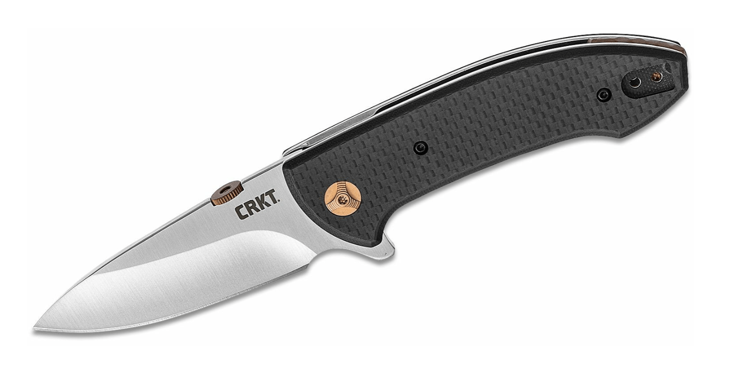 E-shop CRKT CR-4620 AVANT™ vreckový nôž 8 cm, čierna, bronzové prvky, uhlíkové vlákno