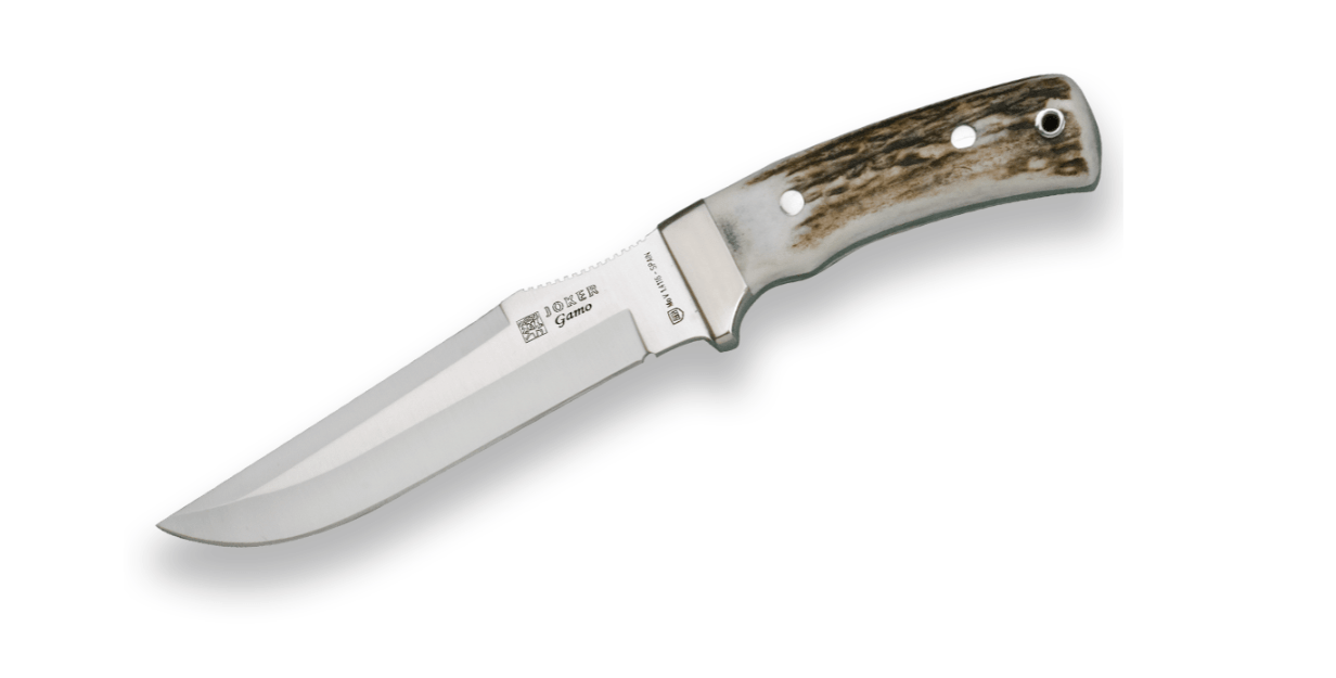JOKER CC46 Gamo Stag lovecký nôž 15,5 cm, paroh, kožené puzdro