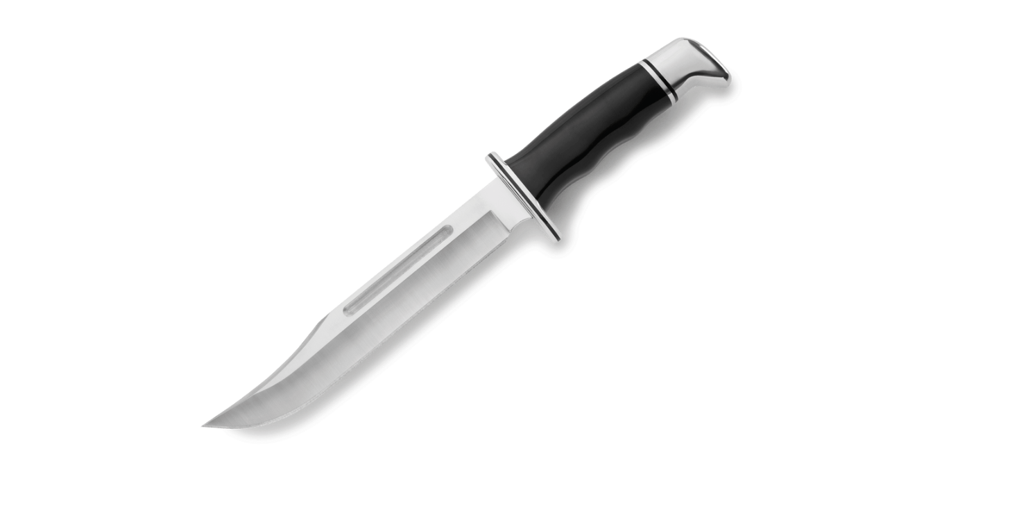 Buck BU-0120BKS 120 General lovecký nôž 18,7 cm, čierna, fenol, kožené puzdro