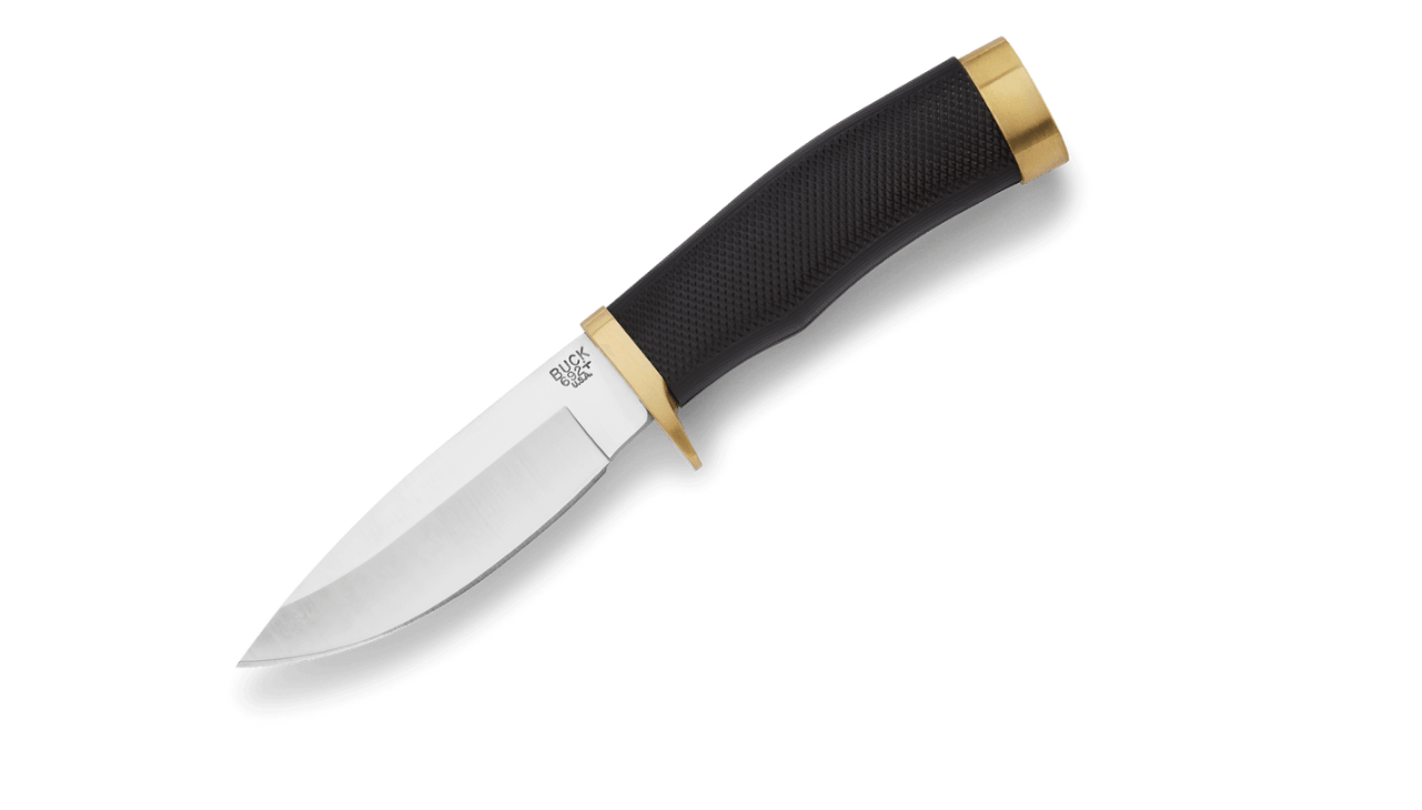 Buck BU-0692BKS 692 Vanguard lovecký nôž 10,8 cm, čierna, guma, nylonové puzdro