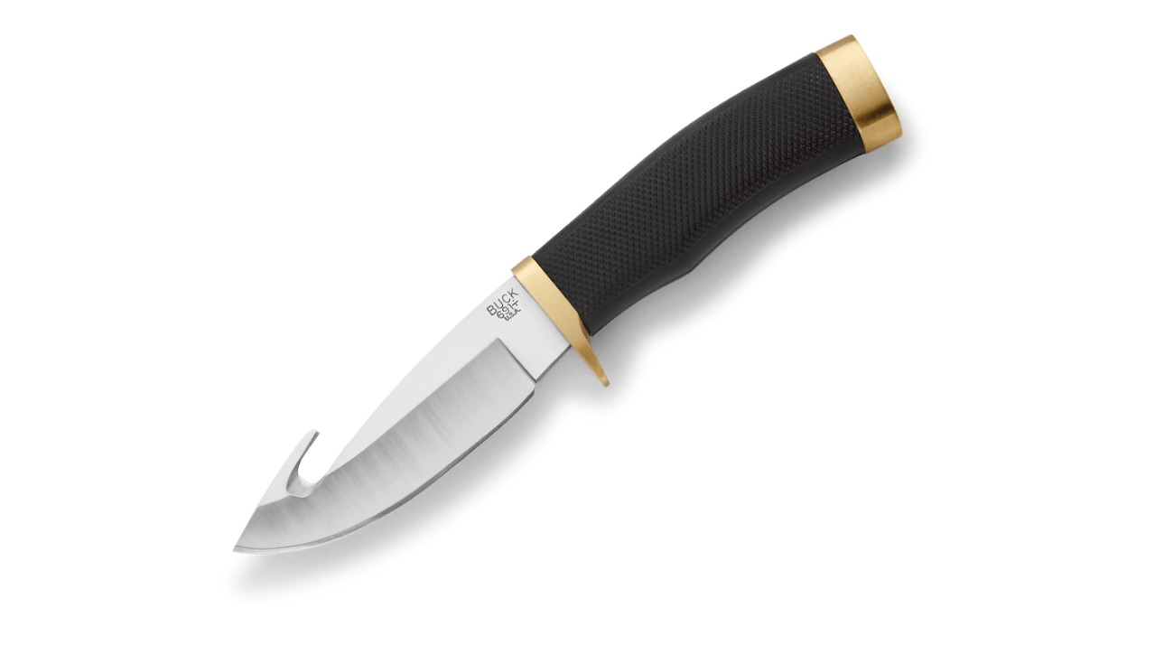 Buck BU-0691BKG 691 Zipper lovecký nôž 10,8 cm, vyvrhovacia čepeľ, guma, nylonové puzdro