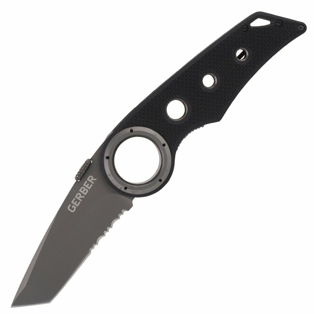 Gerber 31-003641 Remix taktický vreckový nôž 7,7 cm, celočierna, G10, spona