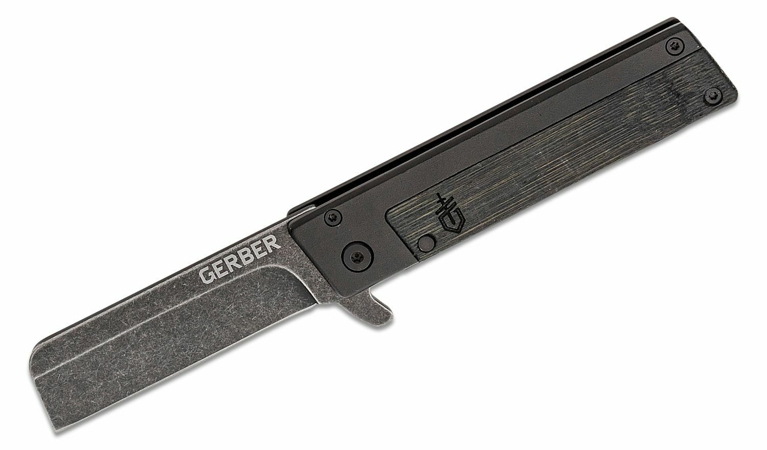 E-shop Gerber Quadrant - Bamboo Black moderný vreckový nôž 6,9 cm, čierna, bambus