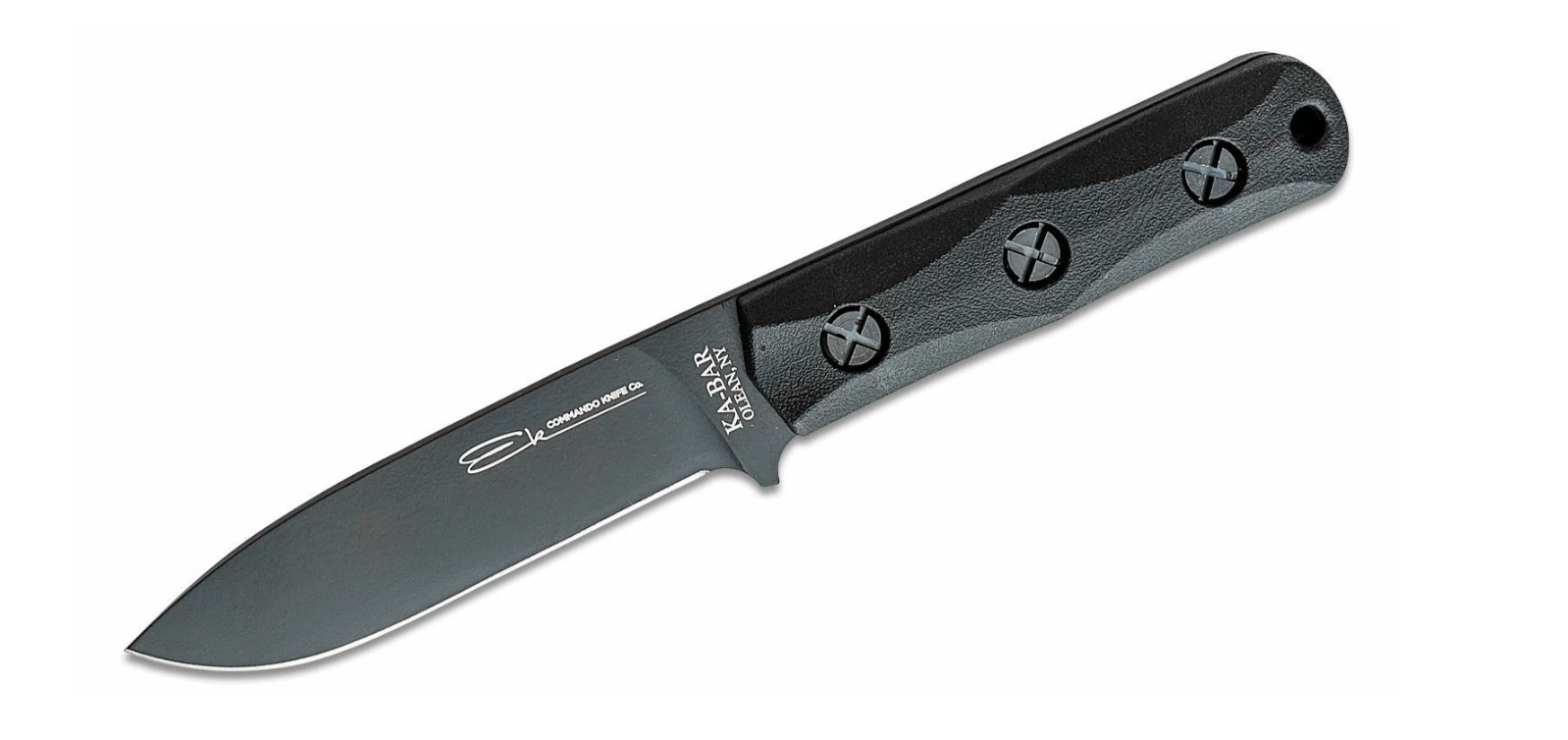 E-shop KA-BAR KB-EK51 Short Drop Point bojový nôž 10,9 cm, čierna, Ultramid, puzdro Celcon