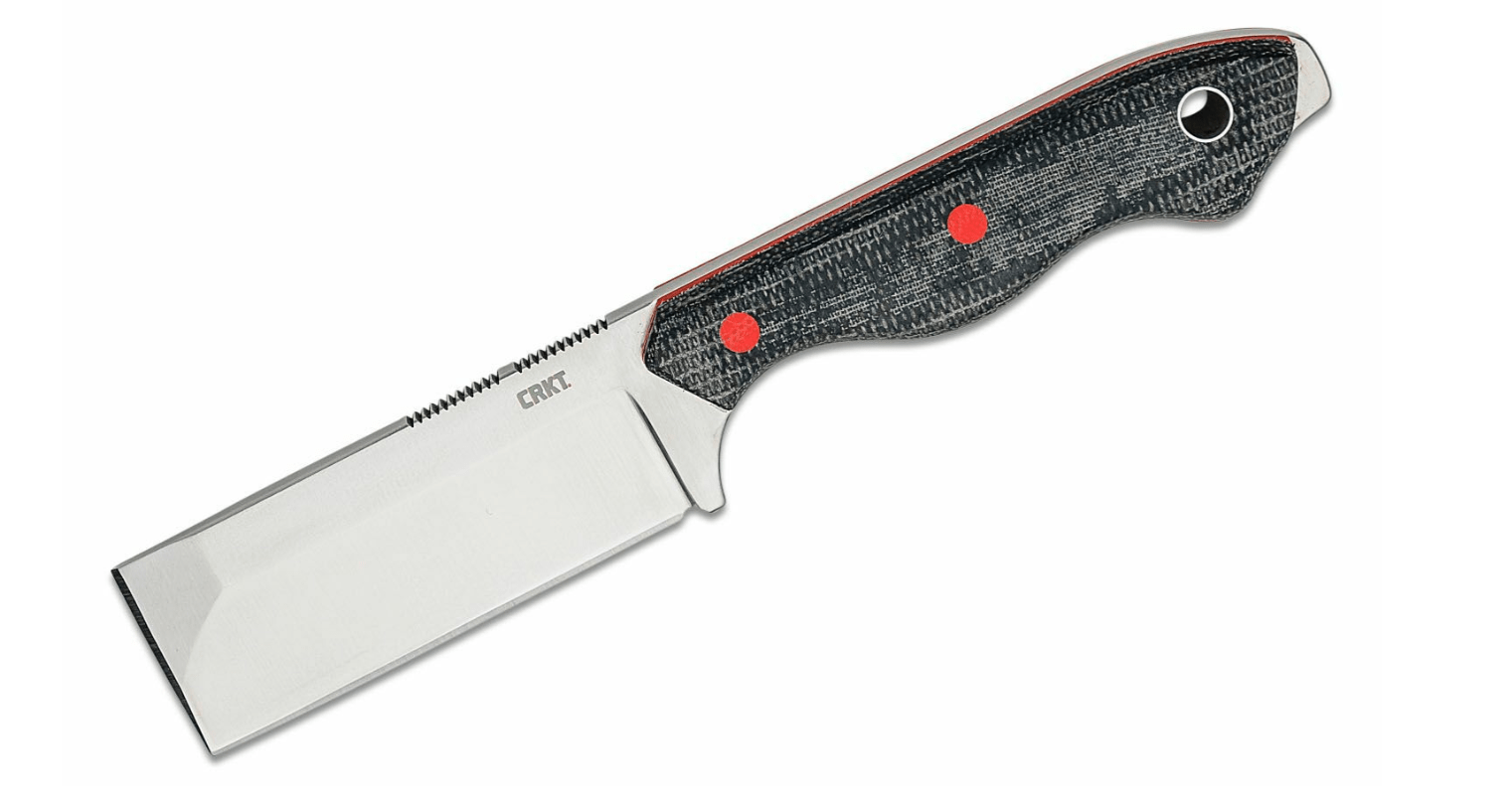 E-shop CRKT CR-4037 Razel™ Silver úžitkový nôž 7,6 cm, čierno-červená, Micarta, termoplastické puzdro