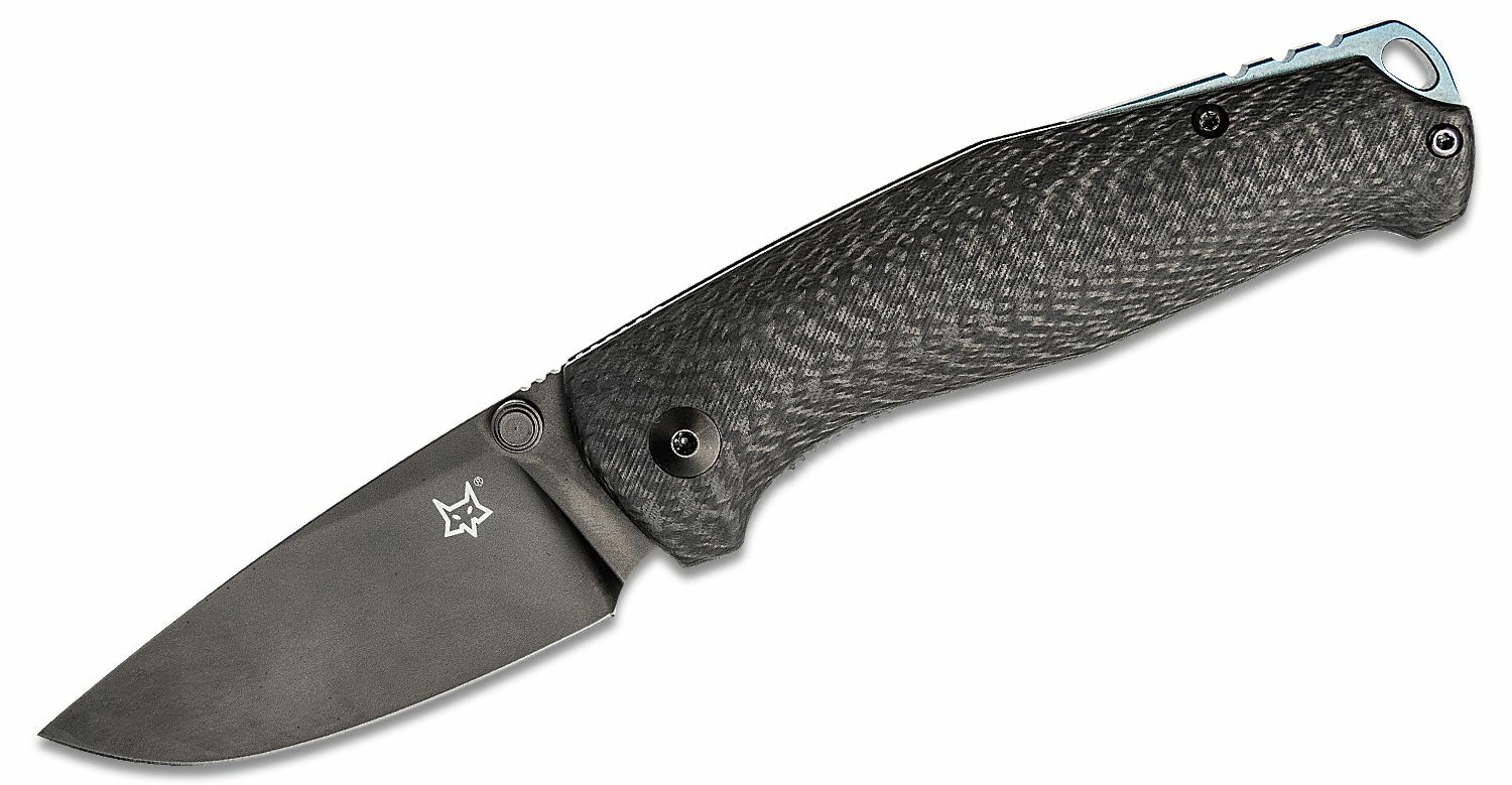 E-shop FOX Knives FX-528 B TUR CARBON vreckový nôž 7,6 cm, čierna, uhlíkové vlákno