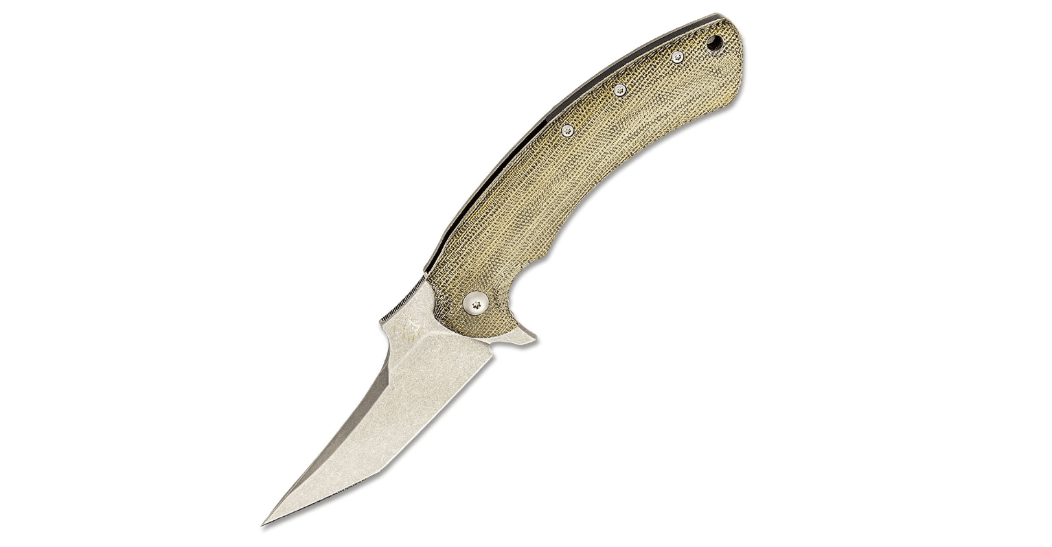 E-shop FOX Knives FX-537 SW taktický vreckový nôž 8,5 cm, Stonewash, Micarta, titán