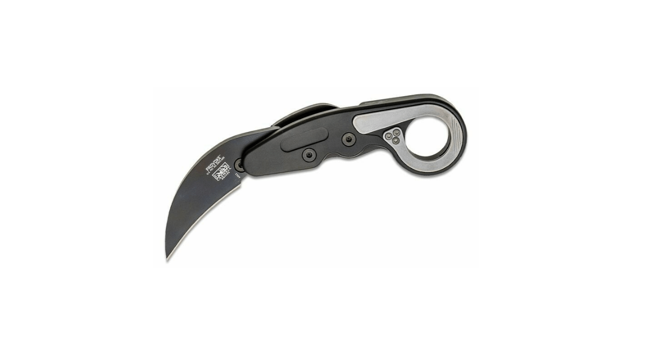 E-shop CRKT CR-4040 PROVOKE™ BLACK taktický vreckový nôž/karambit 6,3 cm, celočierna, hliník, titán