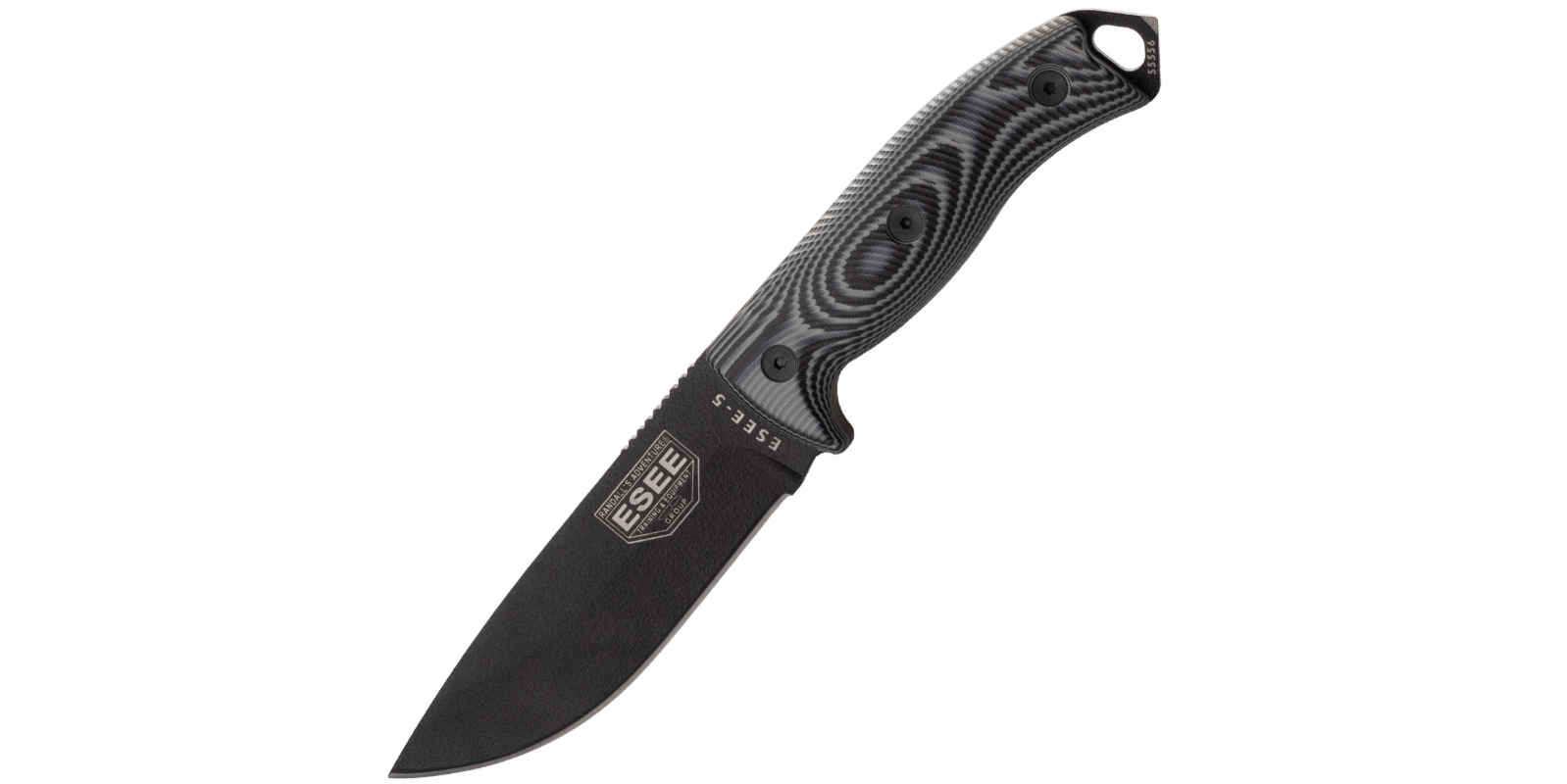 E-shop ESEE 5PB-002 Model 5 všestranný vonkajší nôž 13,2 cm, čierno-sivá, G10, puzdro Kydex