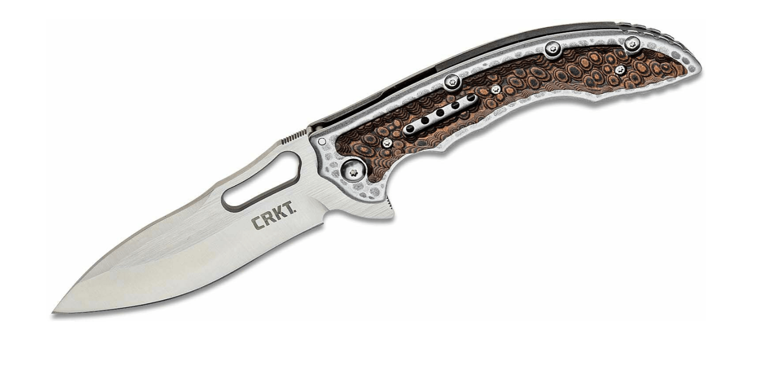 E-shop CRKT CR-5470 FOSSIL™ BROWN vreckový nôž 10 cm, hnedá, nerezová oceľ, G10