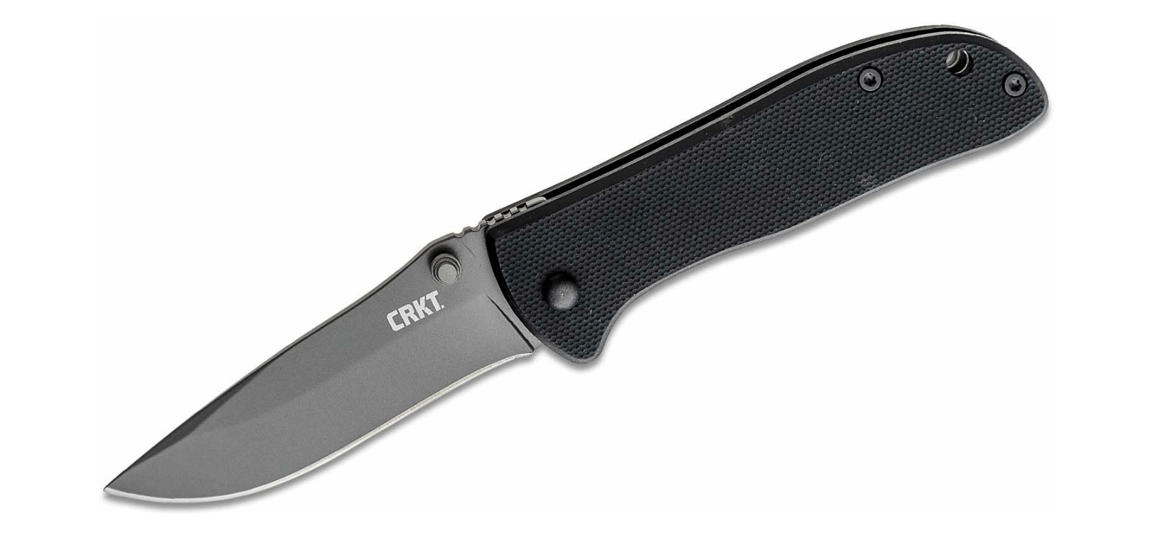 E-shop CRKT CR-6450K DRIFTER BLACK vreckový nôž 7,3 cm, šedá, čierna, G10