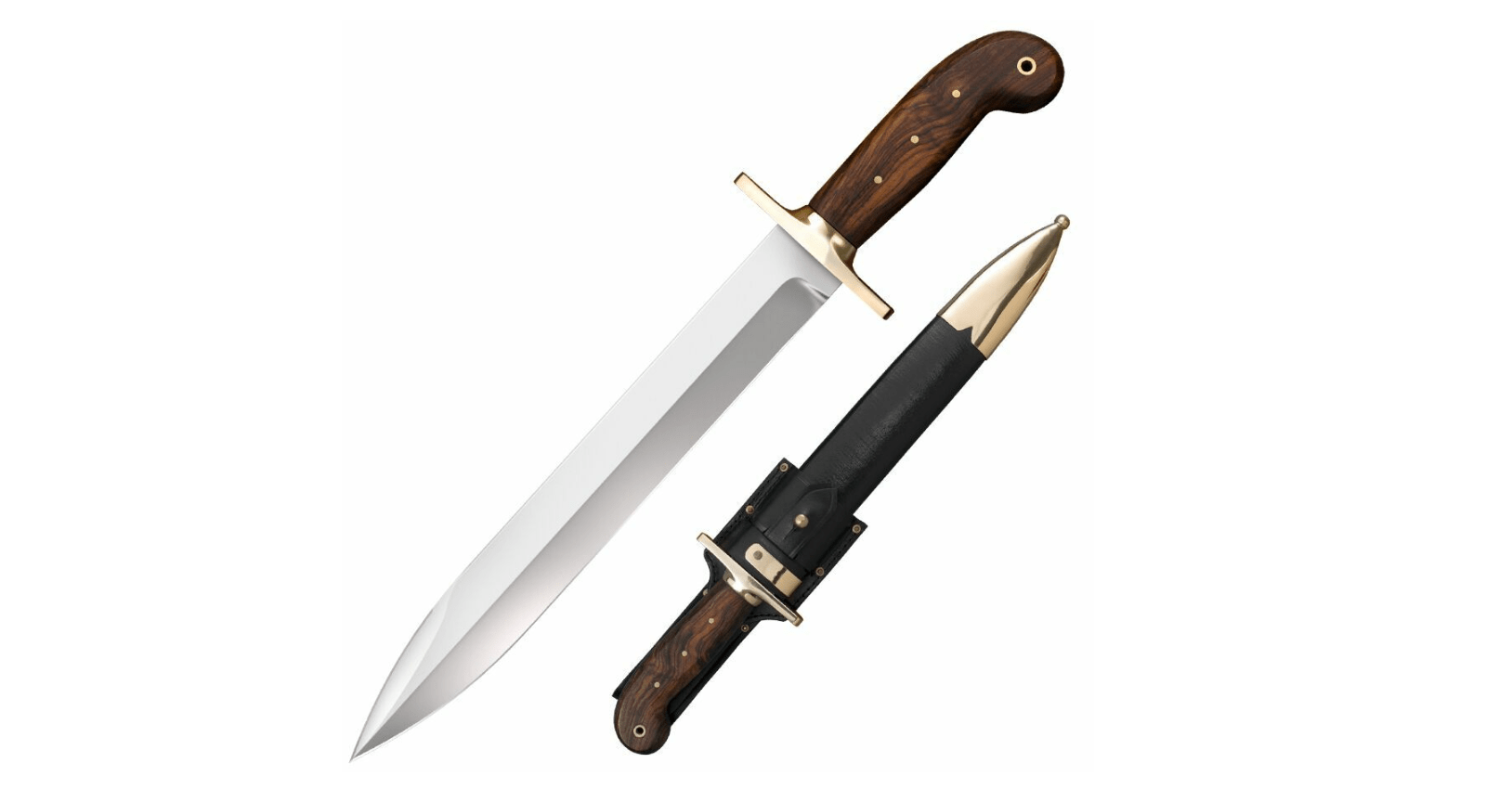 E-shop Cold Steel 88GRB 1849 Rifleman’s Knife zberateľský nôž 30,5 cm, ružové drevo, kožené puzdro