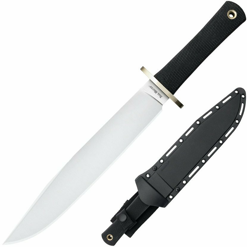 E-shop Cold Steel 16DT Trail Master veľký lovecký nôž 24 cm, čierna, Kraton (Kray-Ex), puzdro Secure-Ex