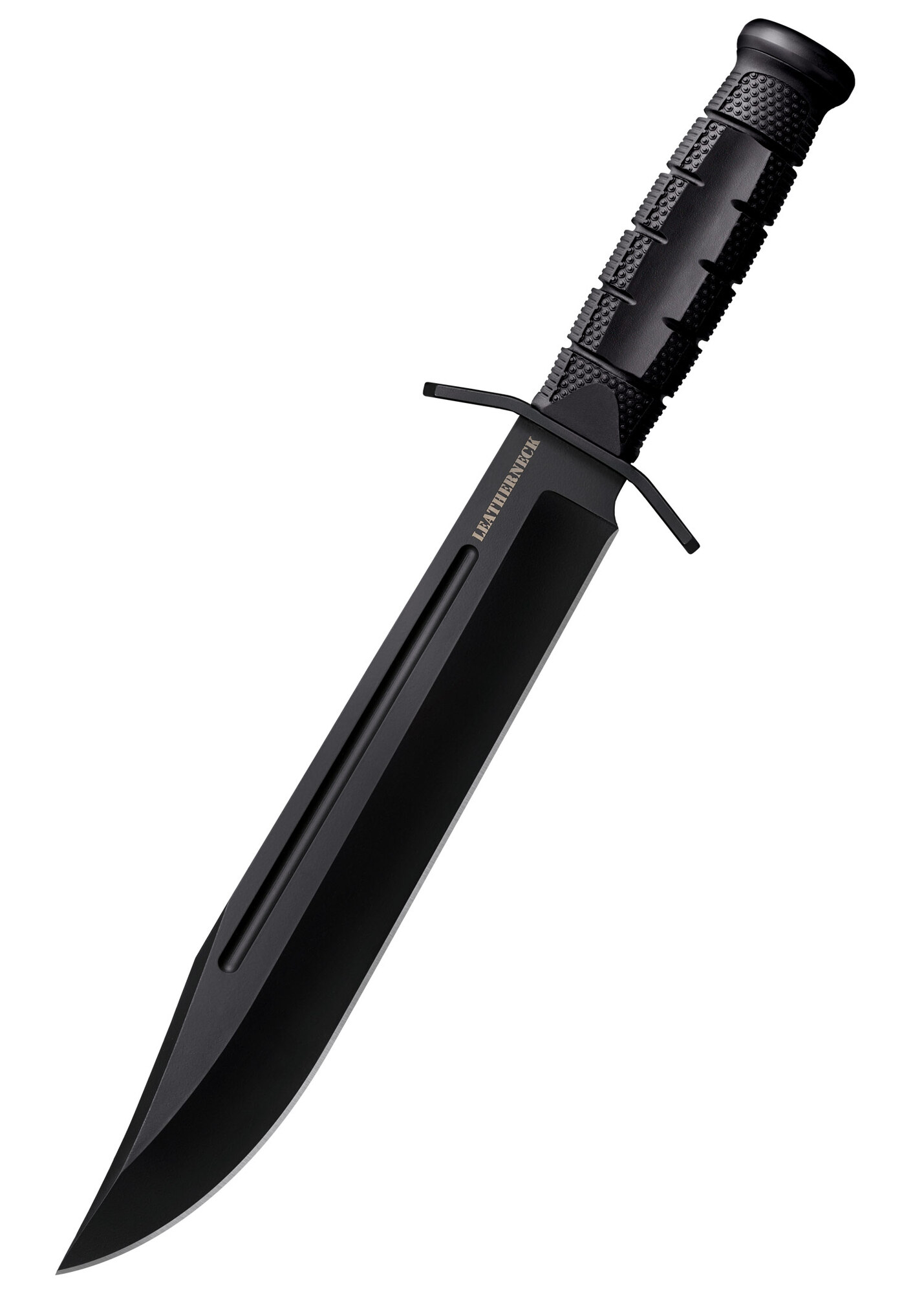 E-shop Cold Steel FX-LTHRNK LEATHERNECK BOWIE outdoorový nôž 26,7cm, celočierny, Griv Ex, puzdro