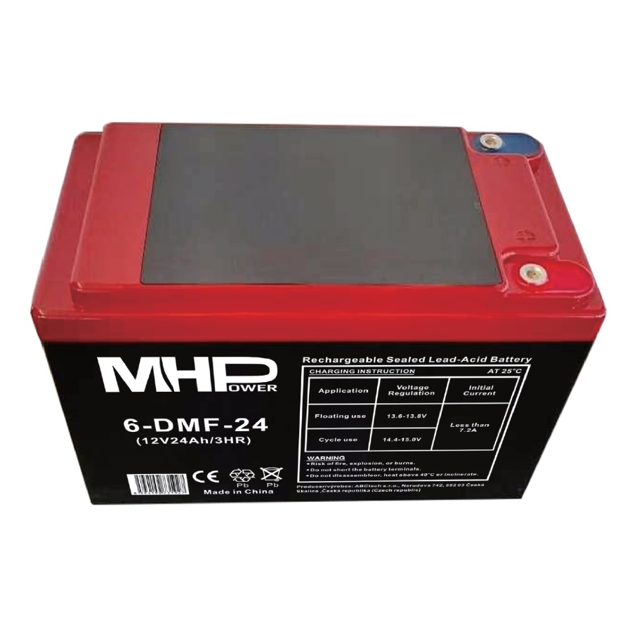 E-shop Baterie olověná 12V / 24 Ah MHPower 6-DMF-24 GEL Trakční 6-DMF-24
