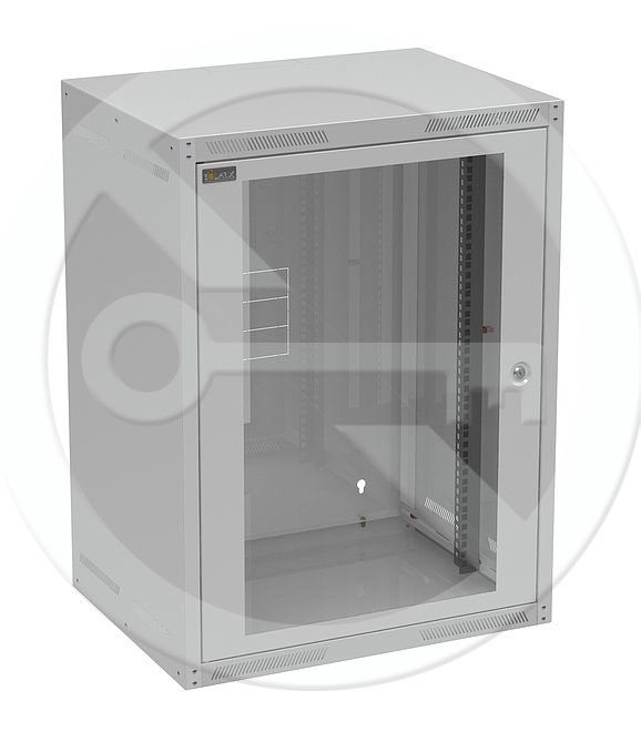 E-shop SOLARIX Rozvádzač nástenný GrandN 16U 450mm, dvere sklo, RAL 7035, GrandN-16U-645-11-G 83000787