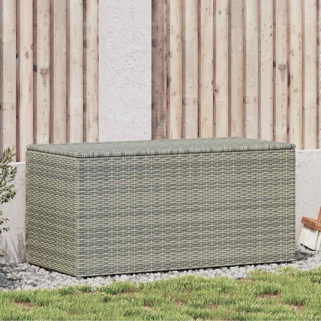 E-shop Multidom Záhradný úložný box sivý 100x50x50 cm polyratanový