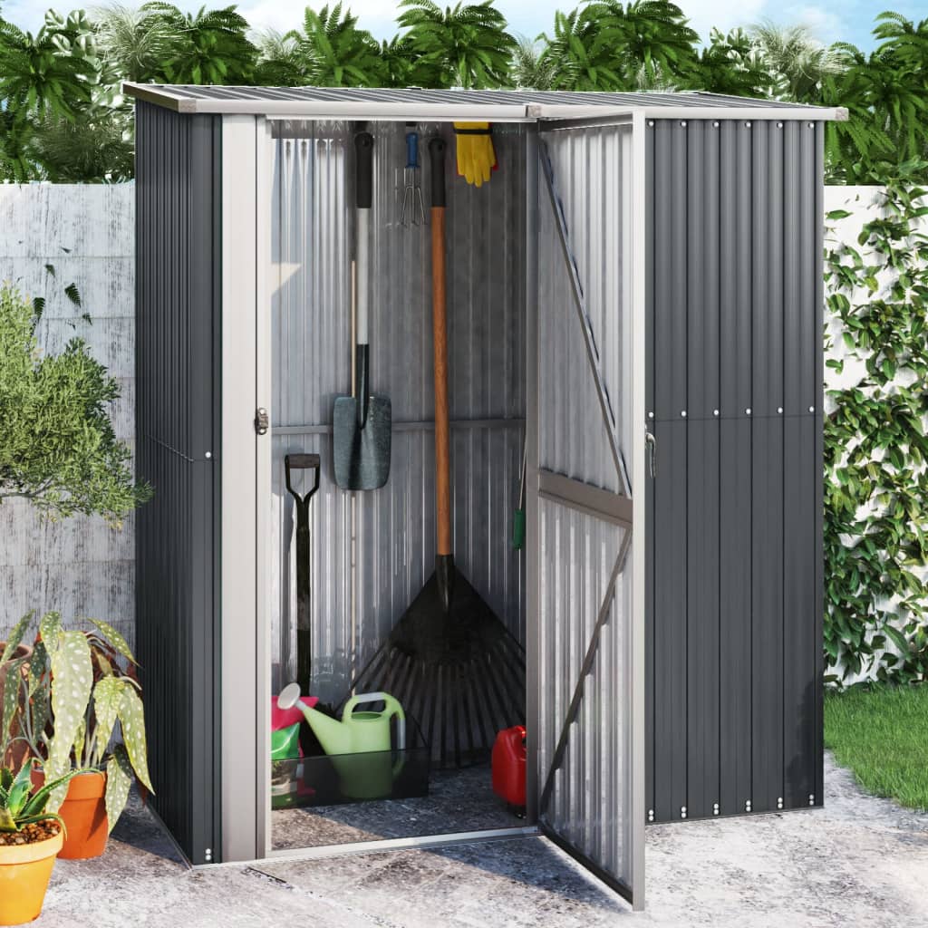 E-shop Multidom Záhradná kôlňa, antracitová 180,5x97x209,5 cm, pozinkovaná oceľ