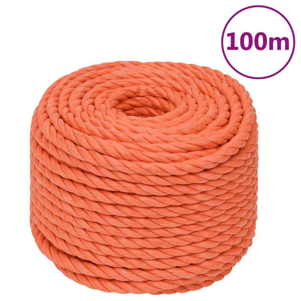 E-shop Multidom Pracovné lano oranžové 24 mm 100 m polypropylén