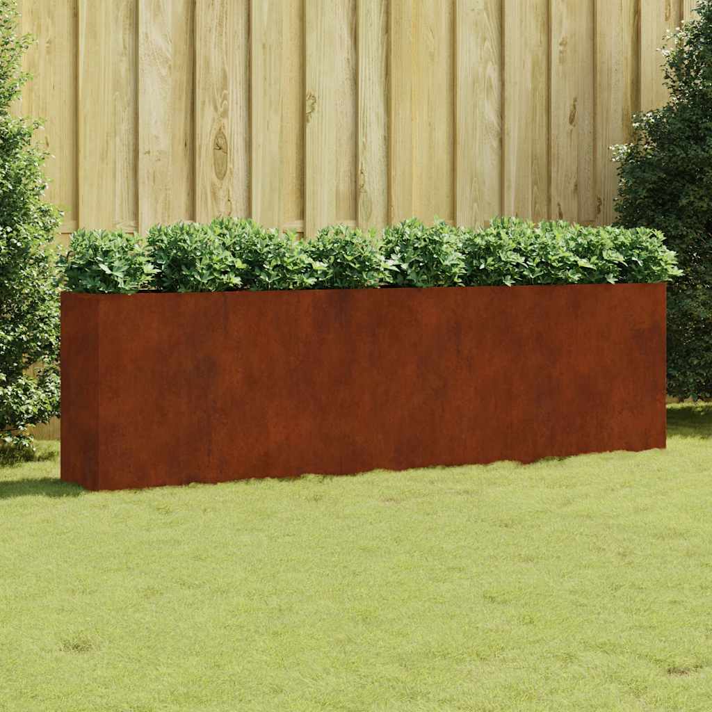 E-shop Multidom Záhradný vyvýšený záhon 280x40x80 cm korténová oceľ