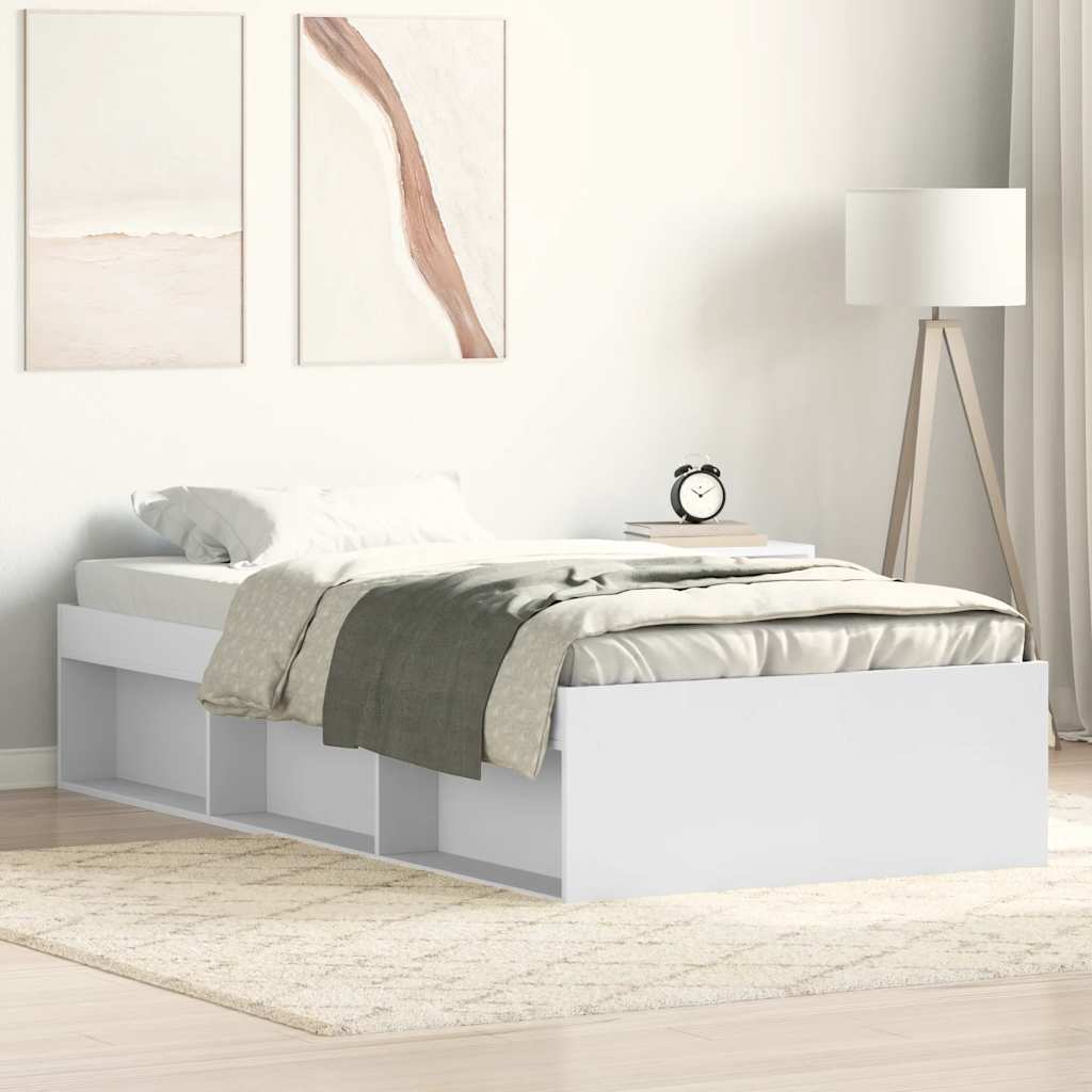E-shop Multidom Posteľný rám biely 75x190 cm malé jednolôžko