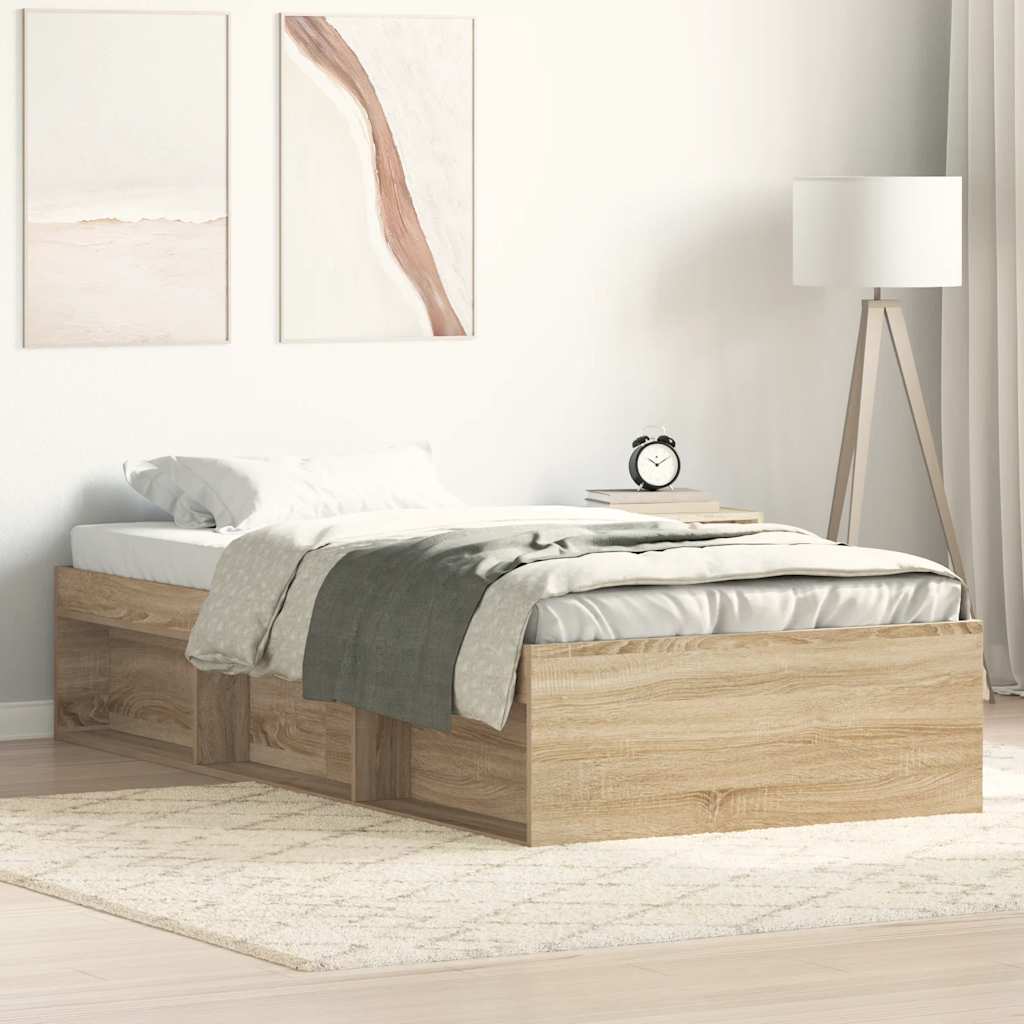 E-shop Multidom Posteľný rám dub sonoma 90x190 cm