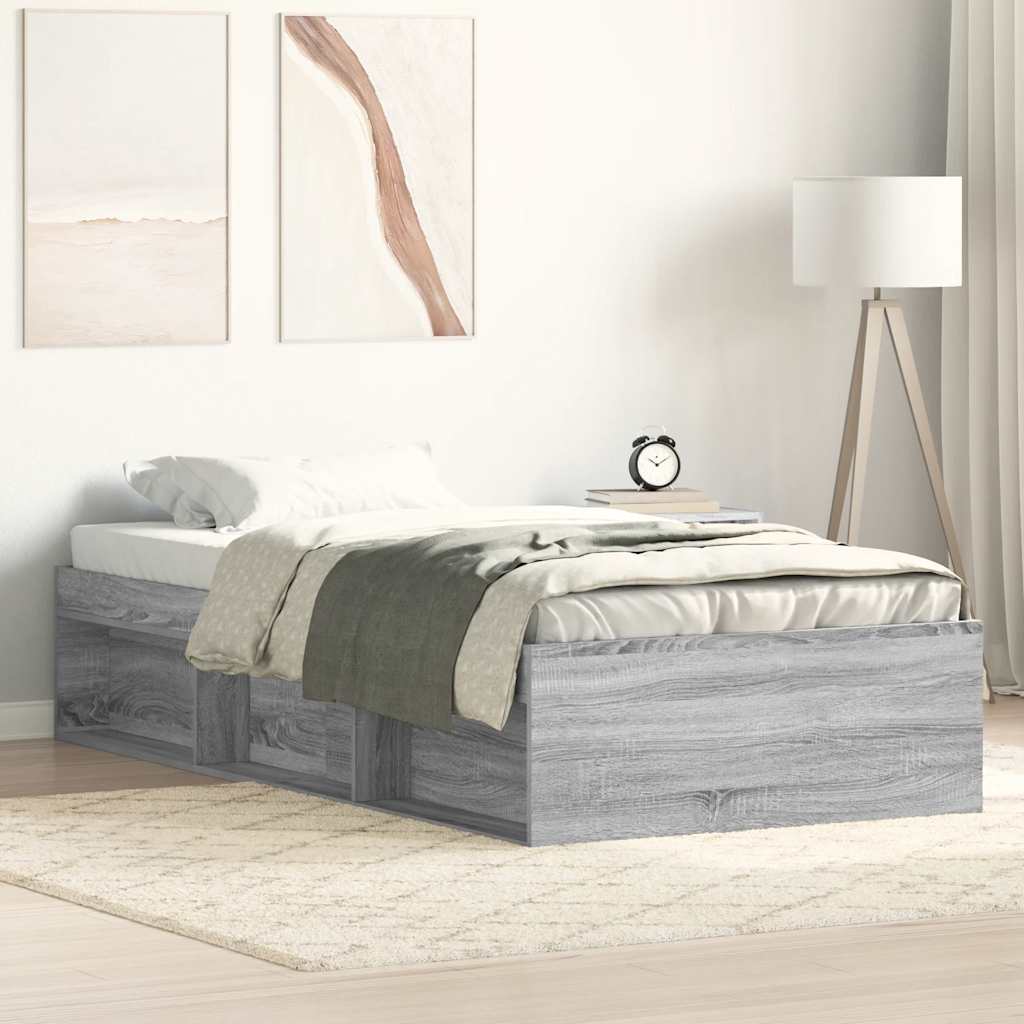 E-shop Multidom Posteľný rám sivý sonoma 90x200 cm