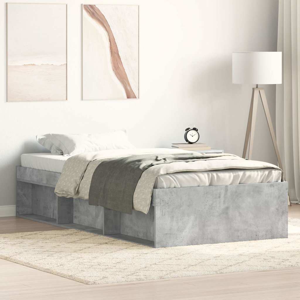 E-shop Multidom Posteľný rám betónovo sivý 75x190 cm malé jednolôžko