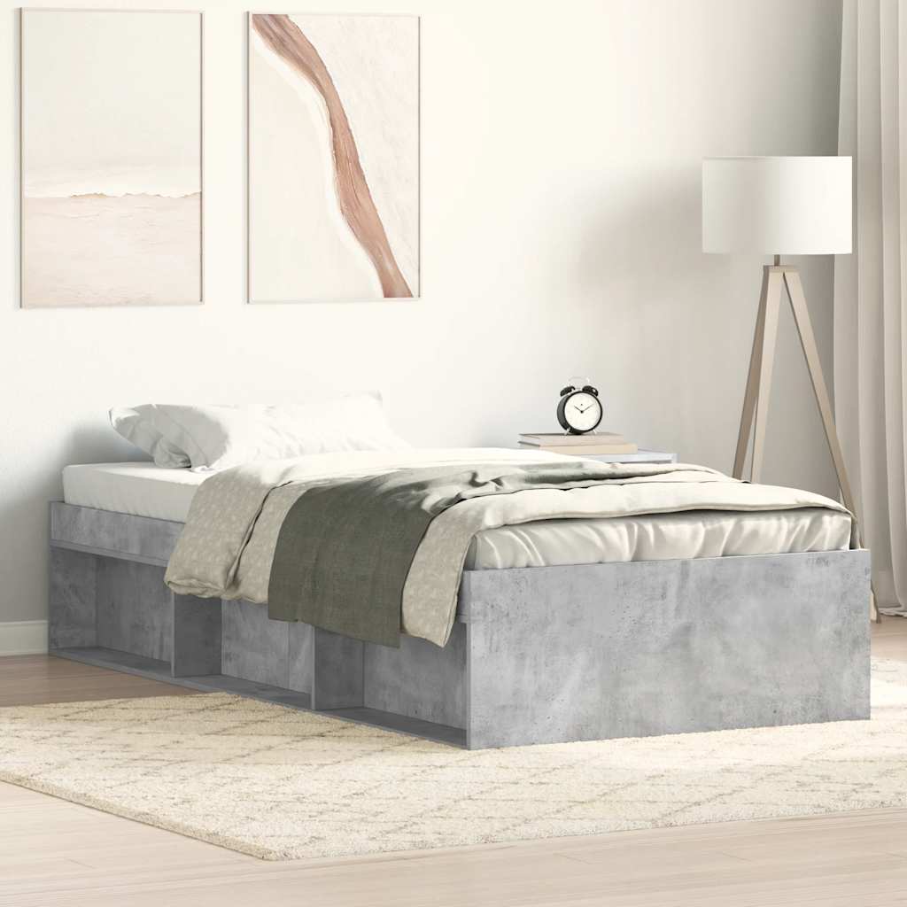 E-shop Multidom Posteľný rám betónovo sivý 100x200 cm