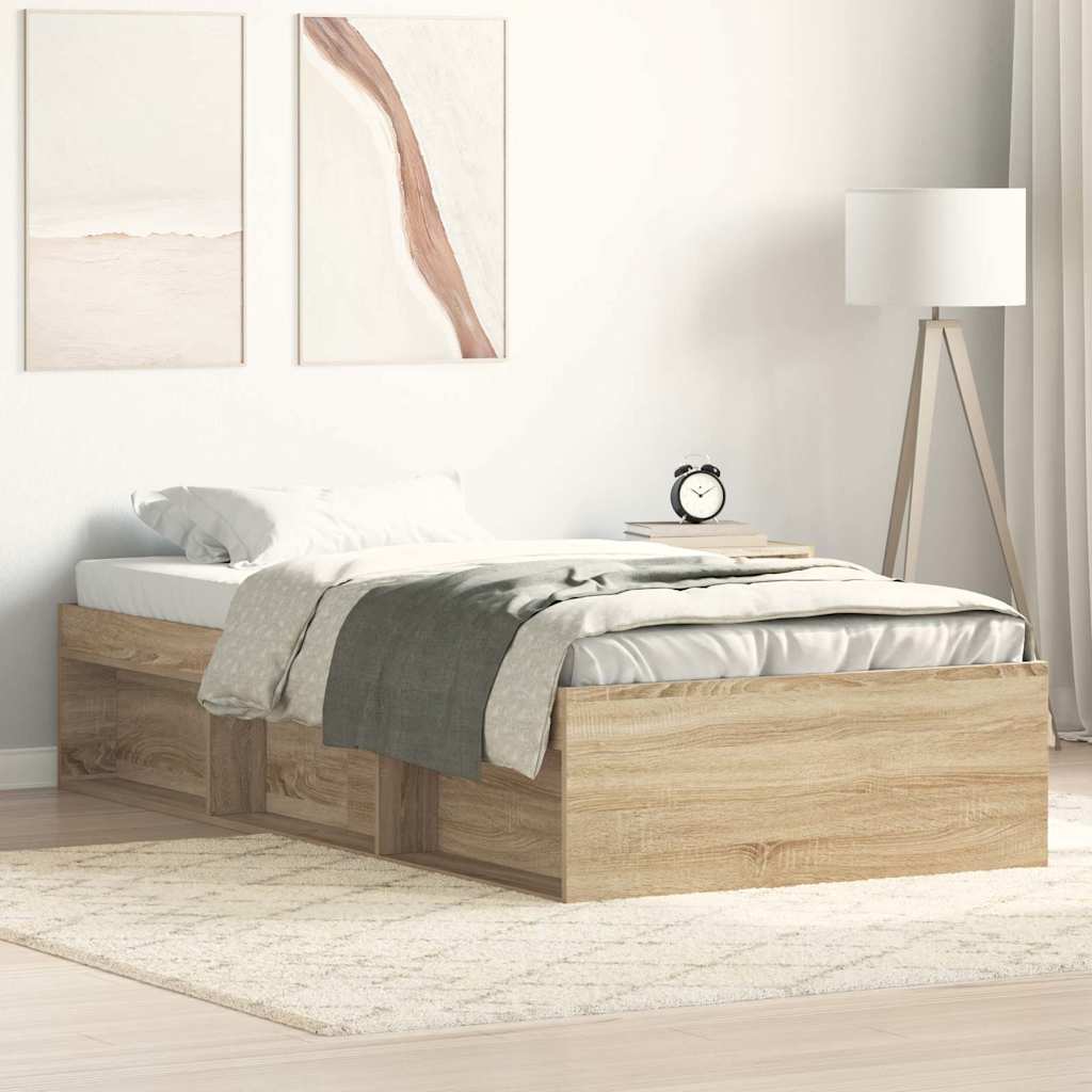 E-shop Multidom Posteľný rám dub sonoma 100x200 cm