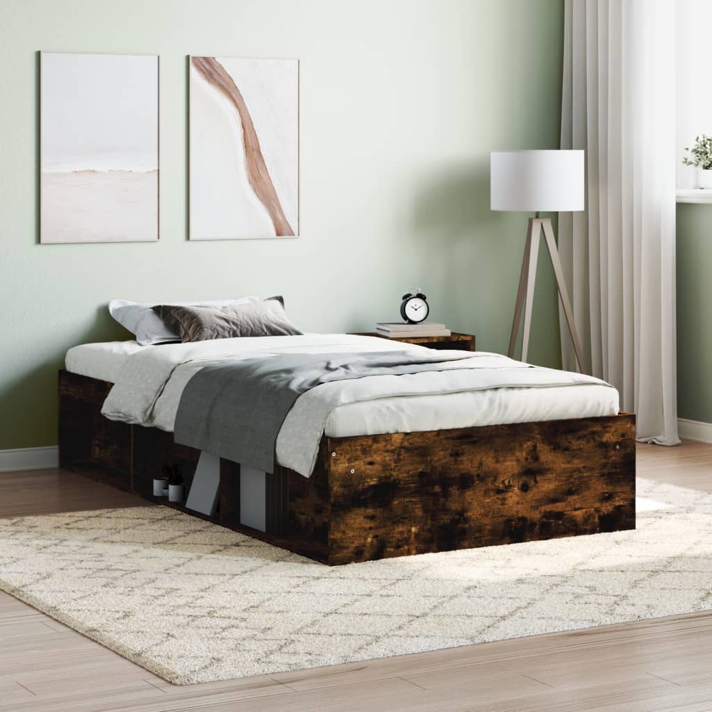 E-shop Multidom Posteľný rám dymový dub 100x200 cm