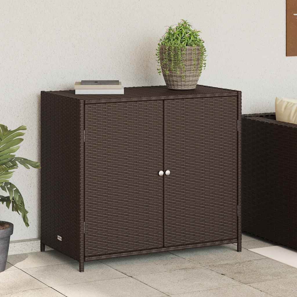 E-shop Multidom Záhradná úložná skriňa hnedá 83x45x76 cm polyratan