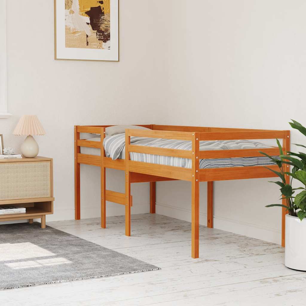 E-shop Multidom Vysoká posteľ vosková hnedá 80x200 cm borovicový masív