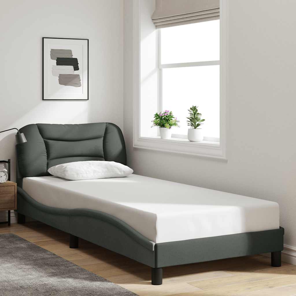 E-shop Multidom Rám postele bez matraca Hvar tmavosivá 80x200 cm látka