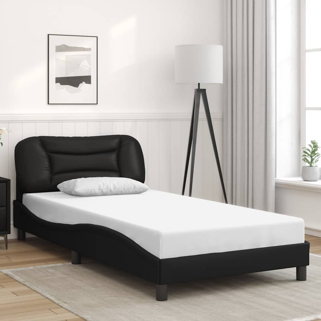 E-shop Multidom Rám postele bez matraca Hvar čierny 100x200 cm umelá koža