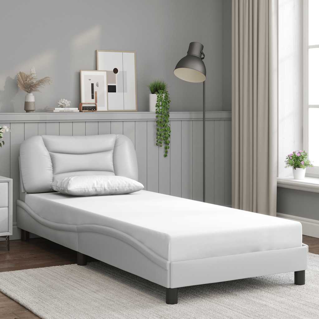 E-shop Multidom Rám postele bez matraca Hvar biely 90x200 cm umelá koža