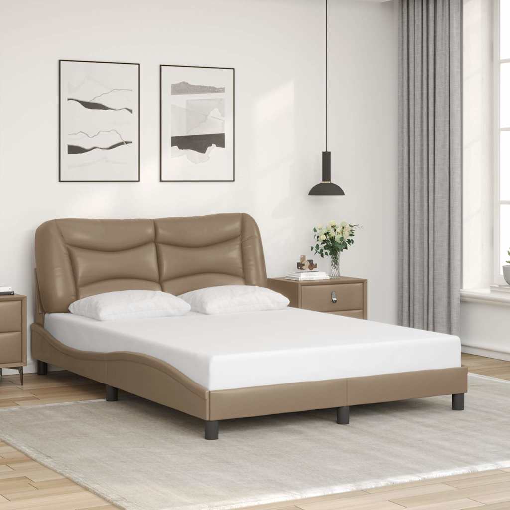 E-shop Multidom Rám postele bez matraca Hvar kapučínový 140x200 cm umelá koža