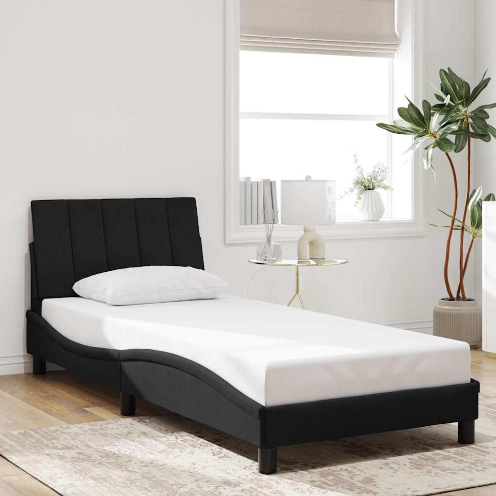 E-shop Multidom Rám postele bez matraca Hanko čierny 90x200 cm zamat